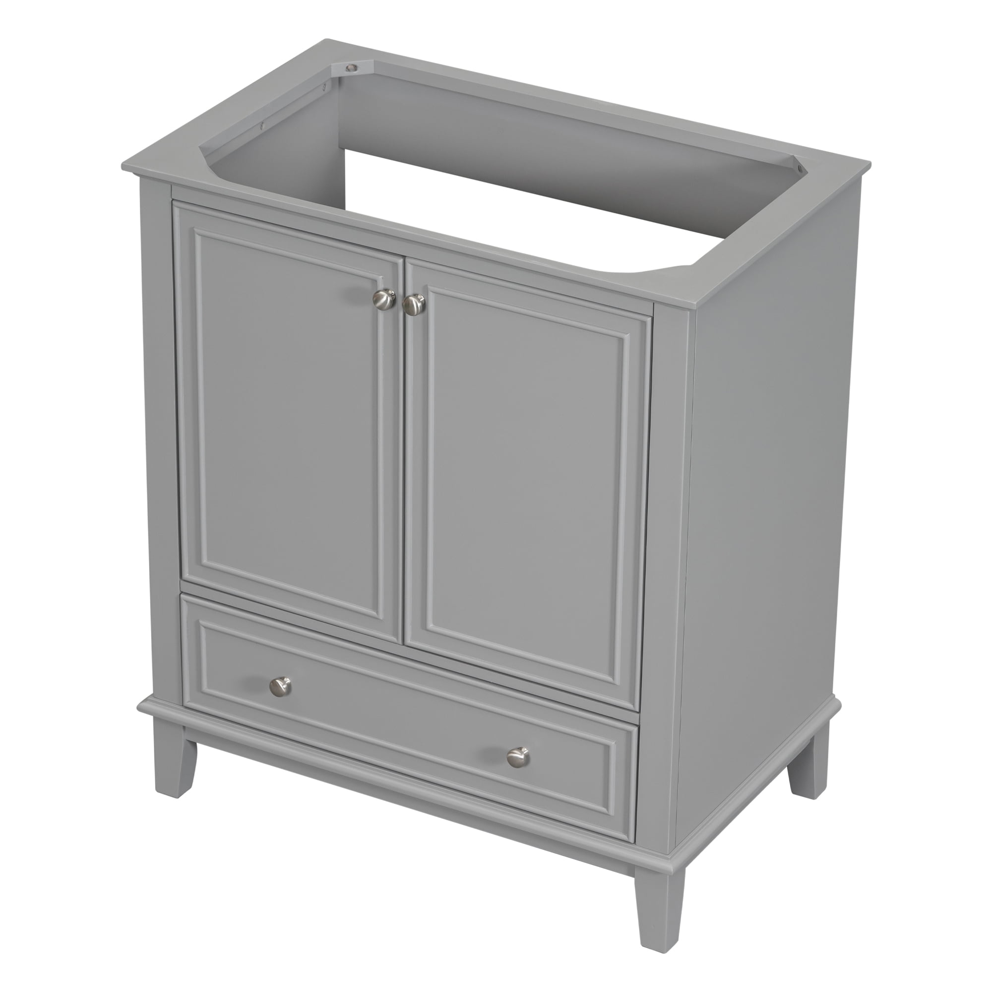 Furvclv 30" Bathroom Vanity, Bathroom Storage Cabinet Without Sink, Multi-functional Bathroom Vanity With Doors Drawers Adjustable Shelf, Solid Frame MDF Board Cabinet