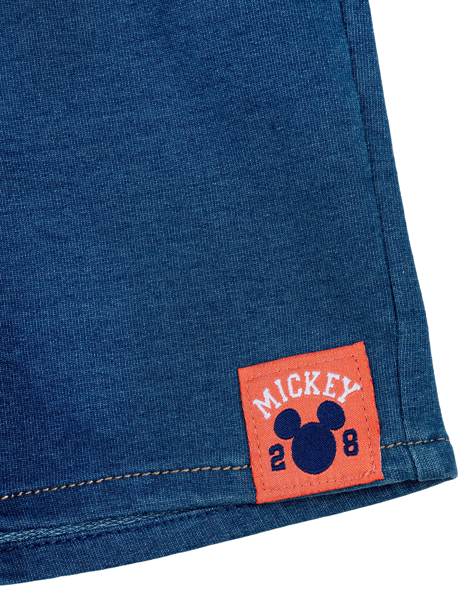 Disney Mickey Mouse Baby Boys' French Terry 2-Piece T-Shirt and Shorts Set Mickey Navy Stripe
