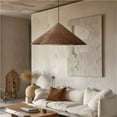thumbnail image 4 of Hand Weaved Brown Hemp Rope Hanging Pendant Lamp for Dining Room Living Room Bedroom, 4 of 7