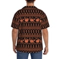 thumbnail image 3 of Fotbe Vintage Pumpkin Pattern Camisa Estampada de Manga Corta para Hombre, Casual de Verano, Estilo Playero, Sin Arrugas-Large, 3 of 5