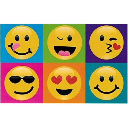 6 Summer Camp Stationery Postcards for Kids,3 Each Design (Color Block Emoji)