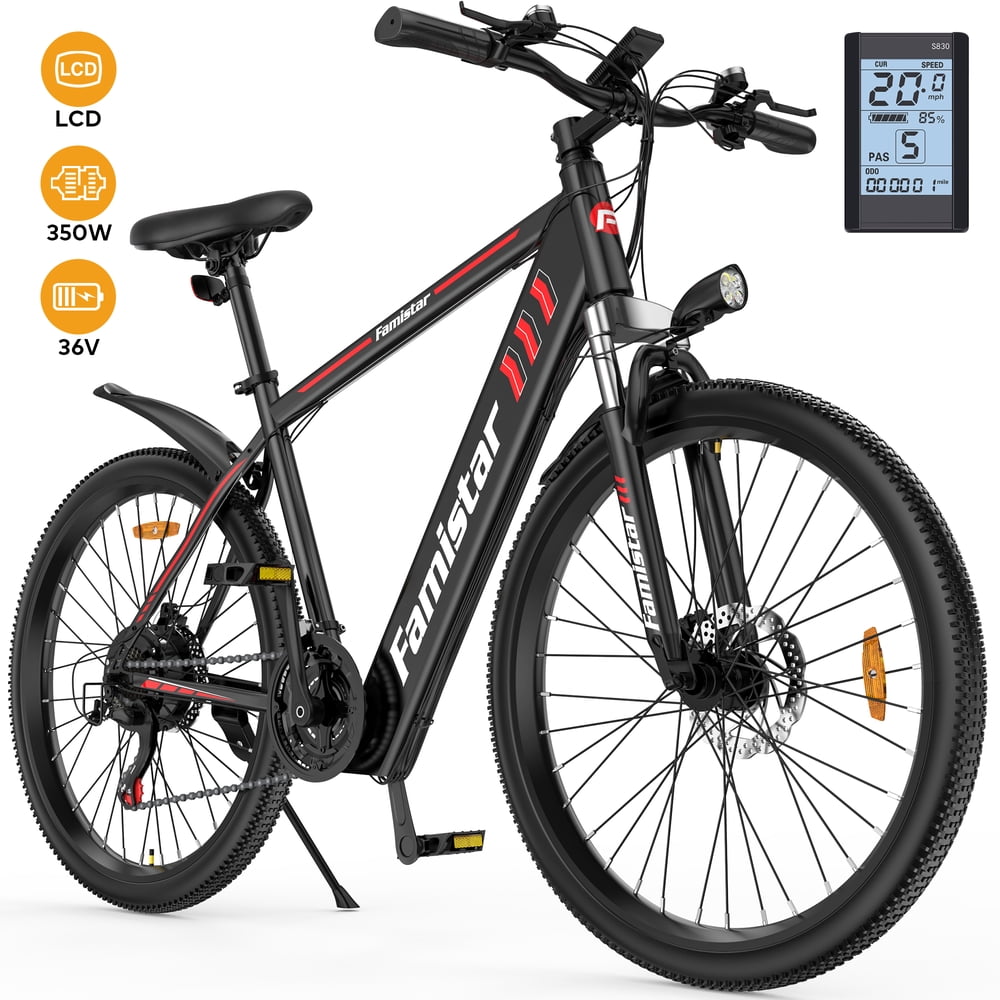 Famistar 350W ELECTRIC Mountain Bike 20MPH Electric Bicycle Adult 