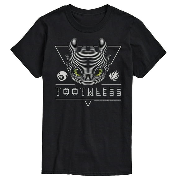 How to Train Your Dragon - Toothless Line Art - Men's Short Sleeve Graphic T-Shirt