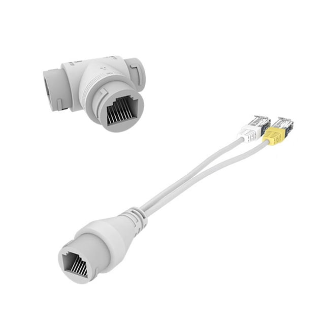 2 en 1 conector de cable de cámara POE divisor conector RJ45 para instalación de cámara IP