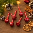 thumbnail image 5 of 24 Pack Christmas Hanging Ornaments with Printed Ribbon,Christmas Mood-Creating Decorations for Christmas Tree Gift Decor,DIY Holiday Arrangement and Home Styling,Red, 5 of 7