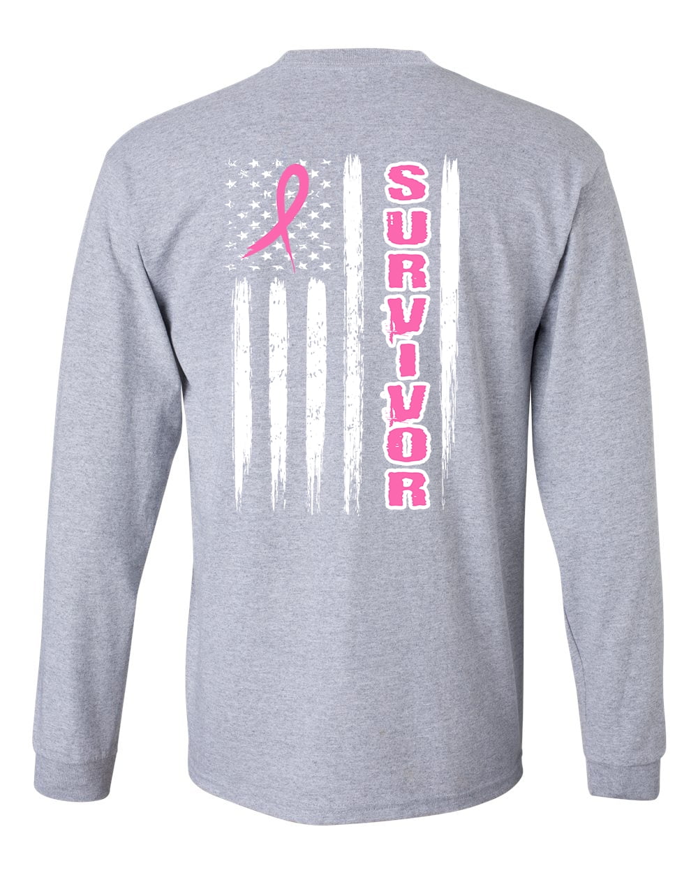 Breast Cancer Awareness T-shirt Cancer Survivor Pink Ribbon Long Sleeve Unisex - Bild 13 von 15