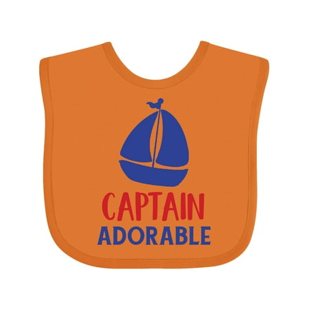 

Inktastic Captain Adorable Sailing Boat Sailor Sailing Gift Baby Boy Bib