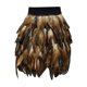 thumbnail image 3 of Gibobby faldas cargo de medio cuerpo con plumas para mujer, ropa para el escenario europea y americana(Caqui, XL), 3 of 4