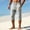 Gray men plus size capri pants a1, variant on BRELIL Men Plus Size Capri Pants Drawstring Loose Fit Summer Casual Beach Vacation Shorts Lounge Trousers Solid Outdoor Travel Bottoms, Black 3XL