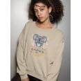 thumbnail image 2 of Koala Bear Pizza Love Sweatshirt Women - Women Sweatshirt, Medium, 2 of 4