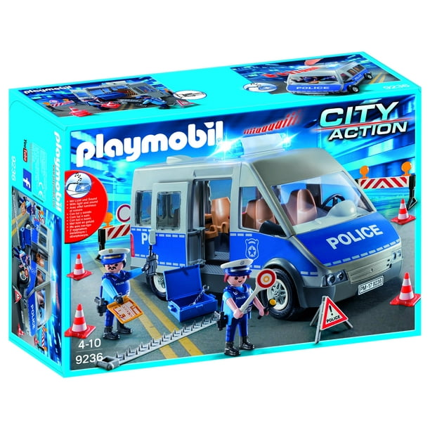Policemen with Van Imaginative Play Set by Playmobil (9236) Walmart
