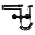 thumbnail image 1 of Kitchen Mixer Tap With Sprayer Hot And Cold Stream Wall Mount Pot Filler Faucet Pull Out Two Hole Wholesale Black ,bar Laundry RV Farmhouse, 1 of 6
