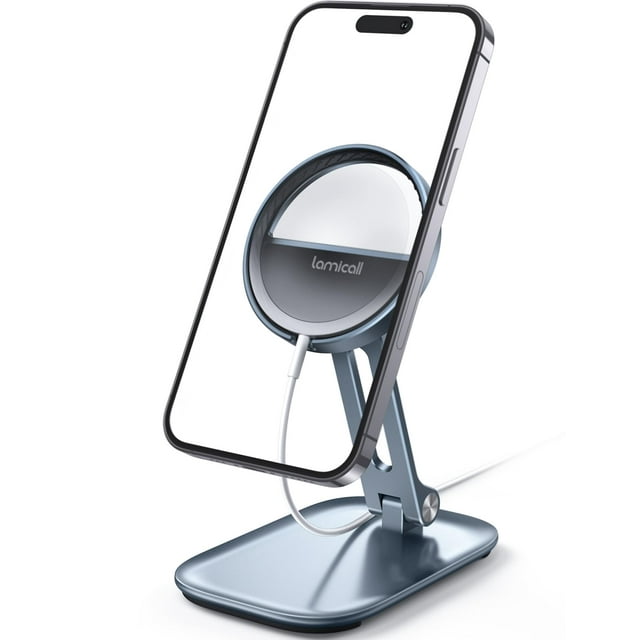 Soporte de teléfono Lamicall para Apple MagSafe Charger de 15 W, color gris