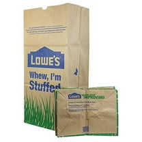 Set of 4 Pack of 10 Count.Lowe's 30 Gallon Heavy Duty Brown Paper Lawn and Refuse Bags for Home and Garden (10 Count), Large (LOWESLL)