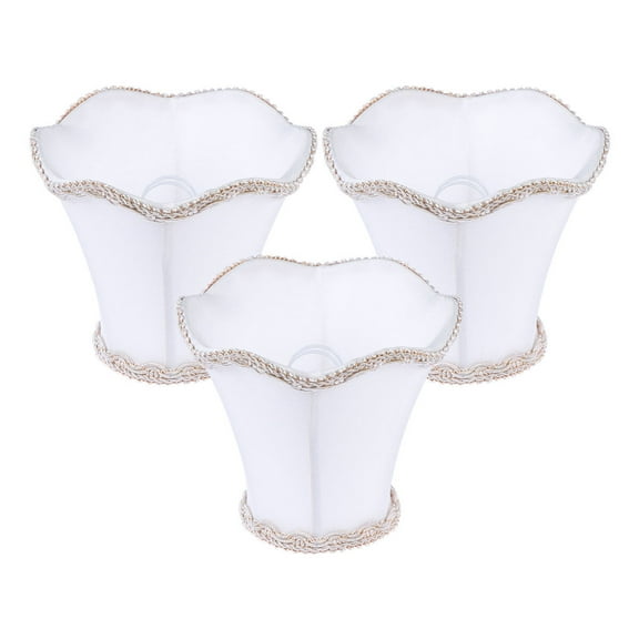 NIAIZEK Modern European Wave Bottom Decorative Lamp Shades 3-Pack for Table Lamps and Home Lighting