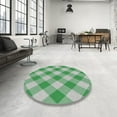 thumbnail image 4 of Ahgly Company Machine Washable Indoor Round Transitional Light Green Area Rugs, 3' Round, 4 of 7