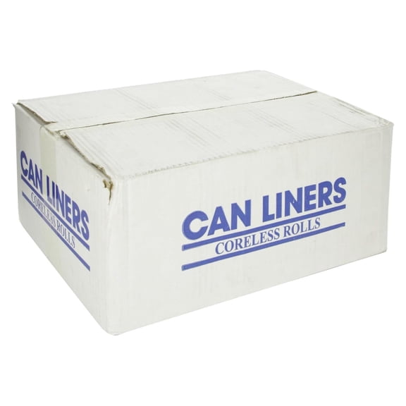 CP386017N HDPE Institutional Trash Can Liner, 60 Gallon Capacity, 60" Length x 38" Width x 17 Micron Thick, Natural (Case of 200)