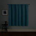thumbnail image 6 of Eclipse Phoenix Blackout Curtain Rod Pocket Panel, Set of 2, Aegean Blue, 37" W x 63" L, 6 of 7