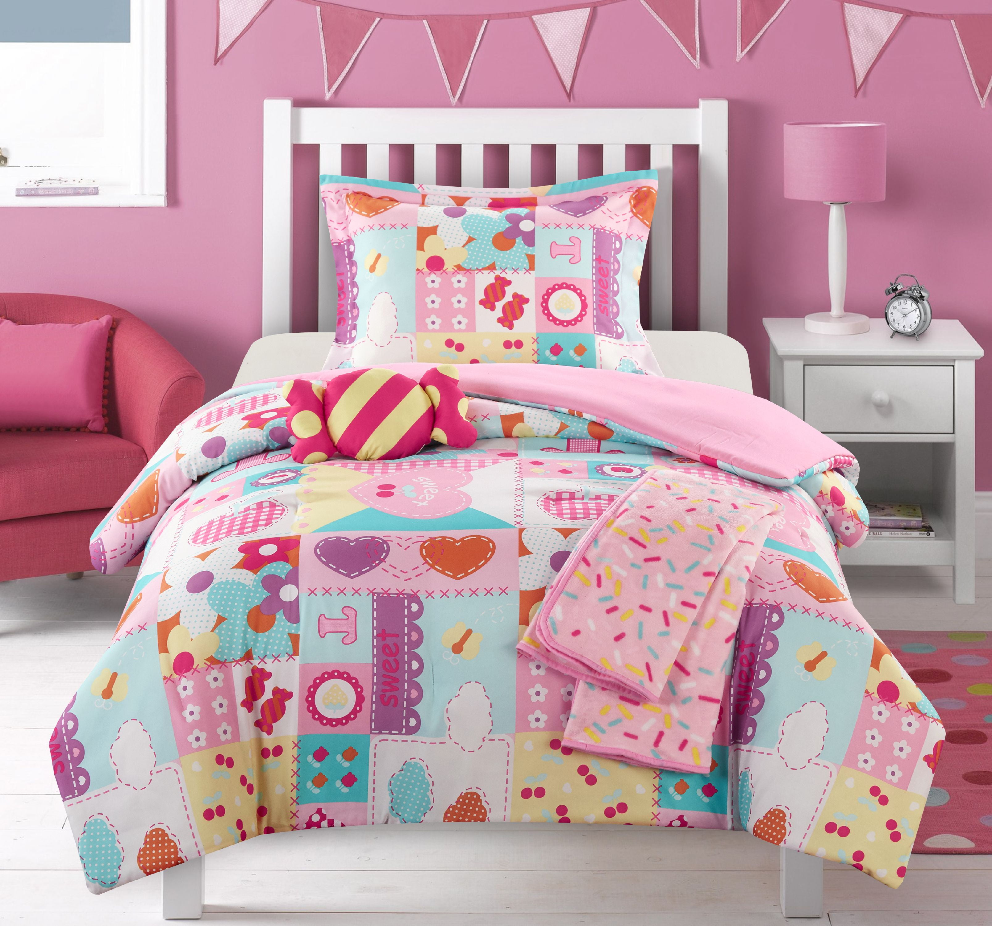 Twin Pink BCS22097-AN Chic Home Garden 4 Piece Comforter Set Cute Elephant Owl Friends Youth Design Bedding-Throw Blanket Decorative Pillow Sham Included Twin Pink BCS22097-AN Chic Home Garden 4 Piece Comforter Set Cute Elephant Owl Friends Youth Design Bedding-Throw Blanket Decorative Pillow Sham Included