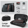 thumbnail image 2 of Large Capacity Carrying Case for Nintendo Switch 2 ( 2025 ) , Ultra Slim Premium EVA Travel Pouch with 24 Game Cartridges, Screen Protective Cover, Accessories Storage Bag, Black, 2 of 6