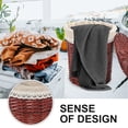 thumbnail image 2 of Miangastore Handmade Woven Laundry Basket Multi-functional Woven Storage Basket Lidded Hamper, 2 of 8