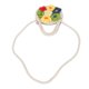 thumbnail image 4 of Bolso de mano tejido de algodón con diseño de flores, asa suave, correa para el hombro, tejido de cuerda, ideal para ir de compras a la playa y viajar., 4 of 14