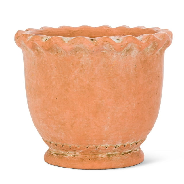 Set of 1 Large Round Ruffled Planter