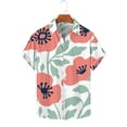 thumbnail image 2 of ZCFZJW Hawaiian Shirts for Men - Men’s Casual Beach Summer Shirts - Big and Tall Stretch Fabric Short Sleeve Button Down Graphic Tees Shirt Tops White XXL, 2 of 5