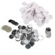 thumbnail image 4 of 100 juegos de piezas de botones redondos de espejo de 58mm, bricolaje, hojalata en blanco a prueba de herrumbre, suministros para hacer botones para manualidades, 4 of 5