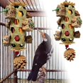 thumbnail image 3 of Natural Bird Chew Toy For Parrots Corn Husk Starfruit Shredding Foraging Activity Enrichment Exercise Trimming, 3 of 5