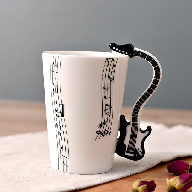 onlyliua Ofertas de Navidad Tazas de Café para Músicos: 10 Diseños Taza de Guitarra Corazon de Guitarra