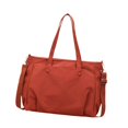 thumbnail image 2 of Bolso para portátil, bolso de compras grande con cremallera, bolso tote para la escuela, viajes y playa. Naranja, 2 of 9