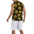 thumbnail image 2 of Naloa Sunflowers Basketball Jersey Reversible Men's Mesh Athletic Sports Shirts Training Practice S-4XLXX-Large, 2 of 6