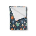 thumbnail image 2 of Cartoon Soft Flannel Fleece Throw Blanket, Style Astrological Concepts Earth Mars Saturn Neptune Astronaut and Craft, Cozy Plush for Indoor and Outdoor Use, 50" x 60", Multicolor, by Ambesonne, 2 of 5