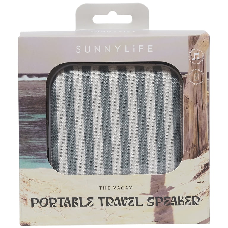 Sunnylife: Portable Travel Speaker - The Vacay Olive Stripe - Mini