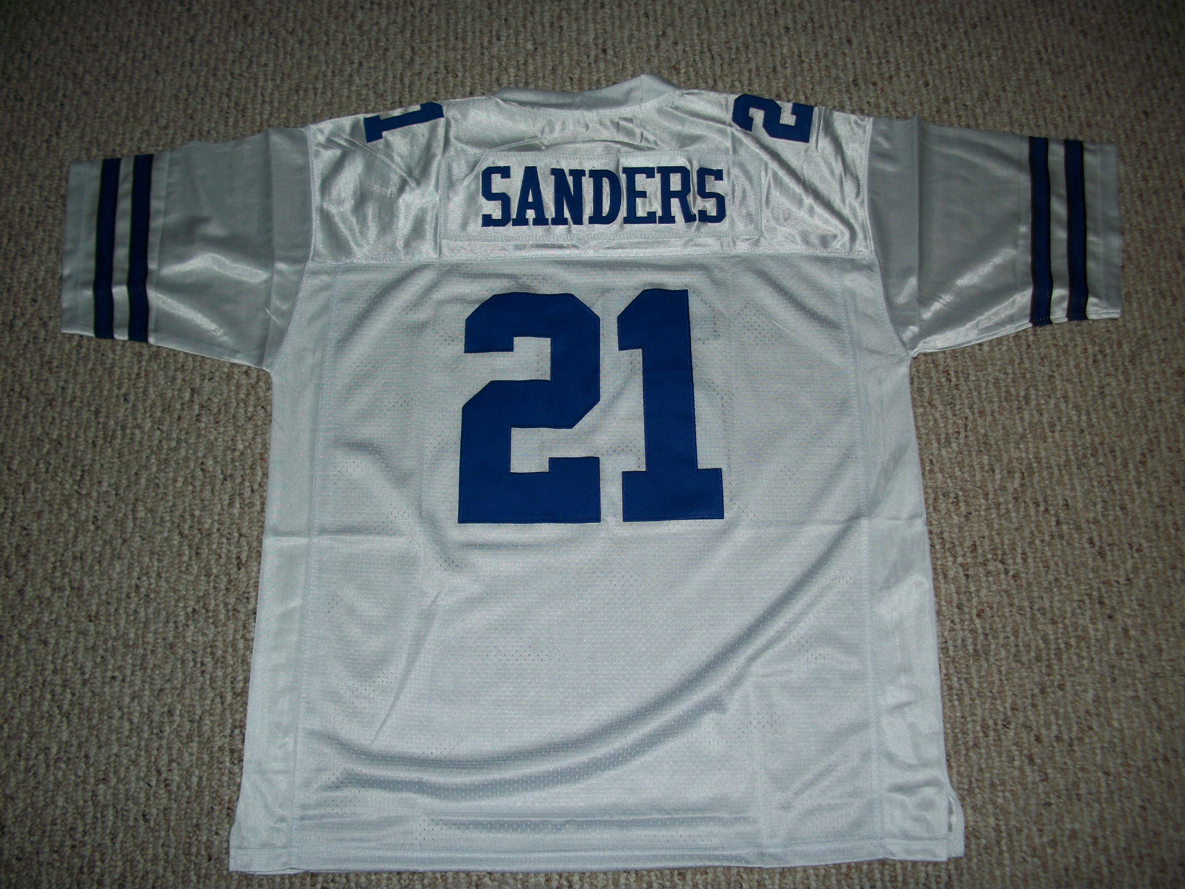 Unsigned Deion Sanders Jersey 21 Dallas Custom Stitched White Football