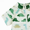thumbnail image 6 of NIEWTR Baby Boy Swimsuit UPF 50+ Short-Sleeve One Piece Zipper Toddler Bathing Suit Baby Beach Wear Sunsuit(Green,0-3 Months), 6 of 8