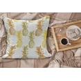 thumbnail image 2 of Pineapple Fluffy Throw Pillow Cushion Cover, Hand Drawn Simply Sketched Stamp Minimal Background Pineapples, Decorative Square Accent Pillow Case, 18" x 18", Olive Green Cinnamon, by Ambesonne, 2 of 5