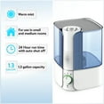 Equate Warm Mist Humidifier, Visible, Filter Free, White & Blue, Top Fill, 1.3 Gallon, Big Water
