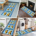 thumbnail image 6 of 2x6 Washable Runner Rug, Cartoon Caravans Non-Slip Hallway Runner for Entryway Kitchen Bedroom, Hookups Roadblocks Star Blue Border Indoor Carpet Runner Floor Mat, 6 of 9