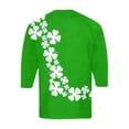 thumbnail image 5 of Men's Button-Down Contrast Raglan 3/4 Sleeve Top Green A 2XL, 5 of 7