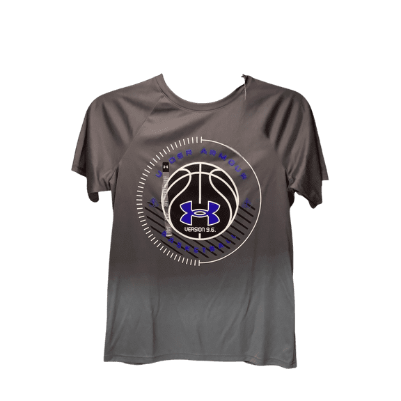 Under Armour Boy's Velocity Short Sleeve BB T-Shirt Grey Large