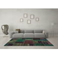 thumbnail image 3 of Ahgly Company Indoor Round Oriental Light Blue Modern Area Rugs, 3' Round, 3 of 4