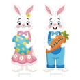 thumbnail image 2 of Luzkey 2 Pieces Easter Yard Signs Easter Yard Placards Funny,Welcome Spring Easter Rabbit Garden Signs for Outdoor Lawn Easter Props, 2 of 8