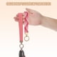 thumbnail image 4 of Llavero de muñeca con cinta, correa elástica para muñeca para mujeres y hombres, lindo llavero trenzado para llaves de coche, cámara, billetera, identificaciones, tarjeta, rosa, 4 of 7