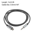 thumbnail image 3 of Cable Adaptador USB C a 3,5mm macho Unique Bargains 3.3 pies gris, 3 of 4