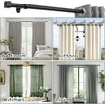 thumbnail image 6 of Single Curtain Rods,with Square Cylindrical Aluminum Alloy Finials,1 Inch Heavy Duty Drapery Rods Adjustable Length 36-72"(3-6ft),Matte Black, 6 of 14