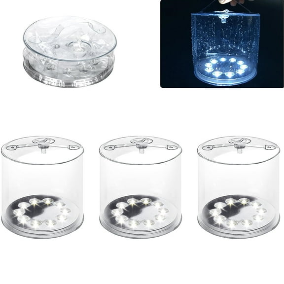 Solar Camping Lantern,LED Camping Lights,75 Lumens 4 Modes,Camping Gear,Collapsible Portable Solar Inflatable Light for Hiking,Backpacking,Emergency (3 Pack)