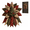 03# C, variant on Festive Quilted Christmas Door Hanging DIY Sewing Kit – 3D Bow Craft with Poinsettia & Plaid, Complete Fabric Batting Thread, Patchwork Decor for Home