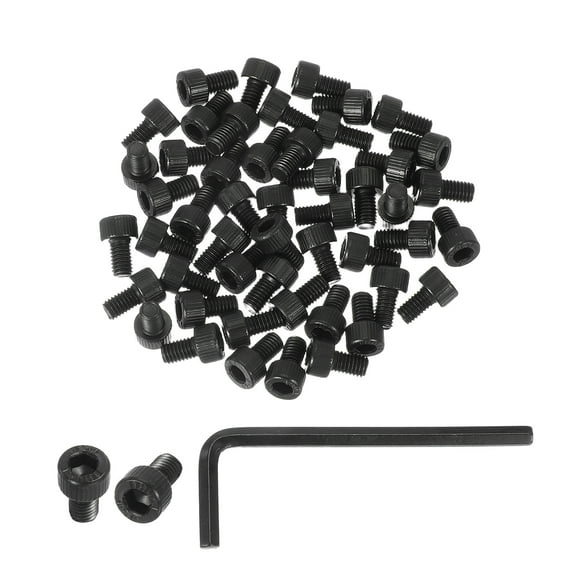 M5 x 8mm Hex Socket Head Screws Cap Bolt, 50 Pack 12.9 Grade Carbon Steel Hexagon Socket Screw with Hex Wrenches